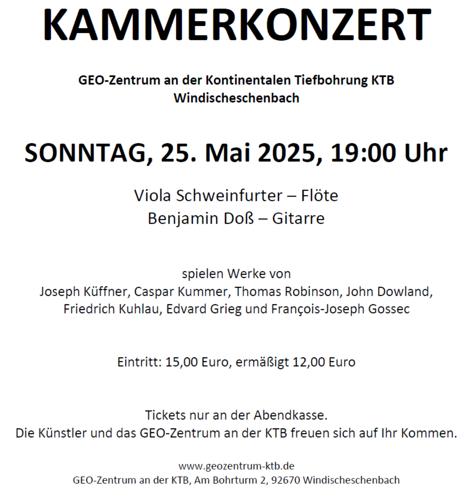 Plakat Kammerkonzert